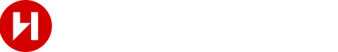 Hurtigruten logo. A red disc with a white H, beside the name in white capitals.